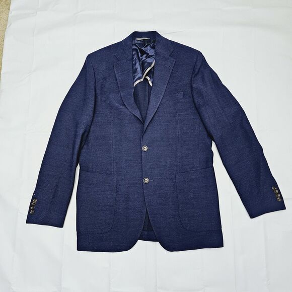 Jack Victor Hartford Sport Jacket 42L Blue Wool Comfortwear Smart Casual Preppy - Picture 2 of 7